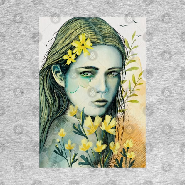 Spring woman portrait by Ange art